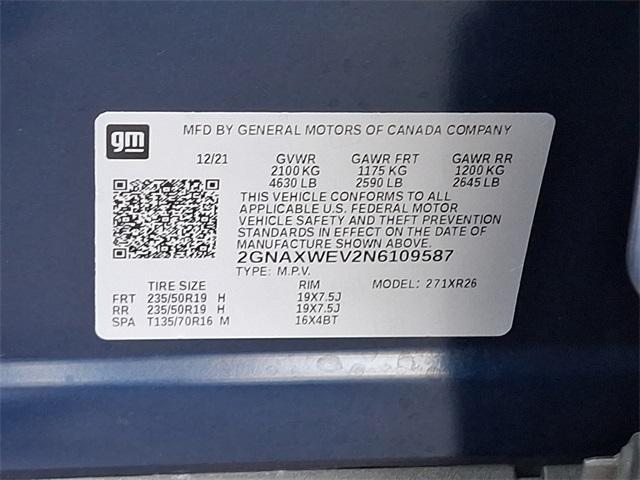 2022 Chevrolet Equinox Vehicle Photo in BERLIN, MD 21811-1121