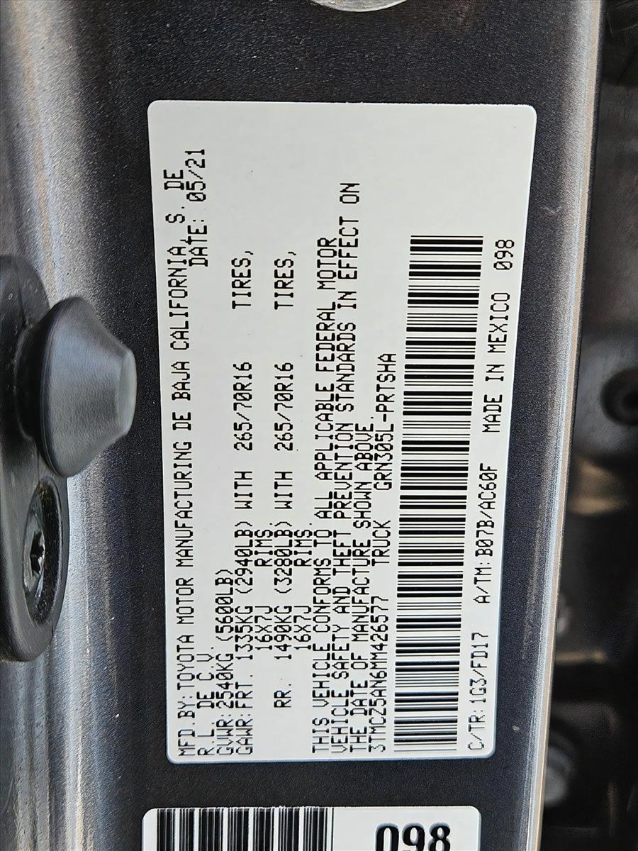 2021 Toyota Tacoma 4WD Vehicle Photo in PEORIA, AZ 85382-3715