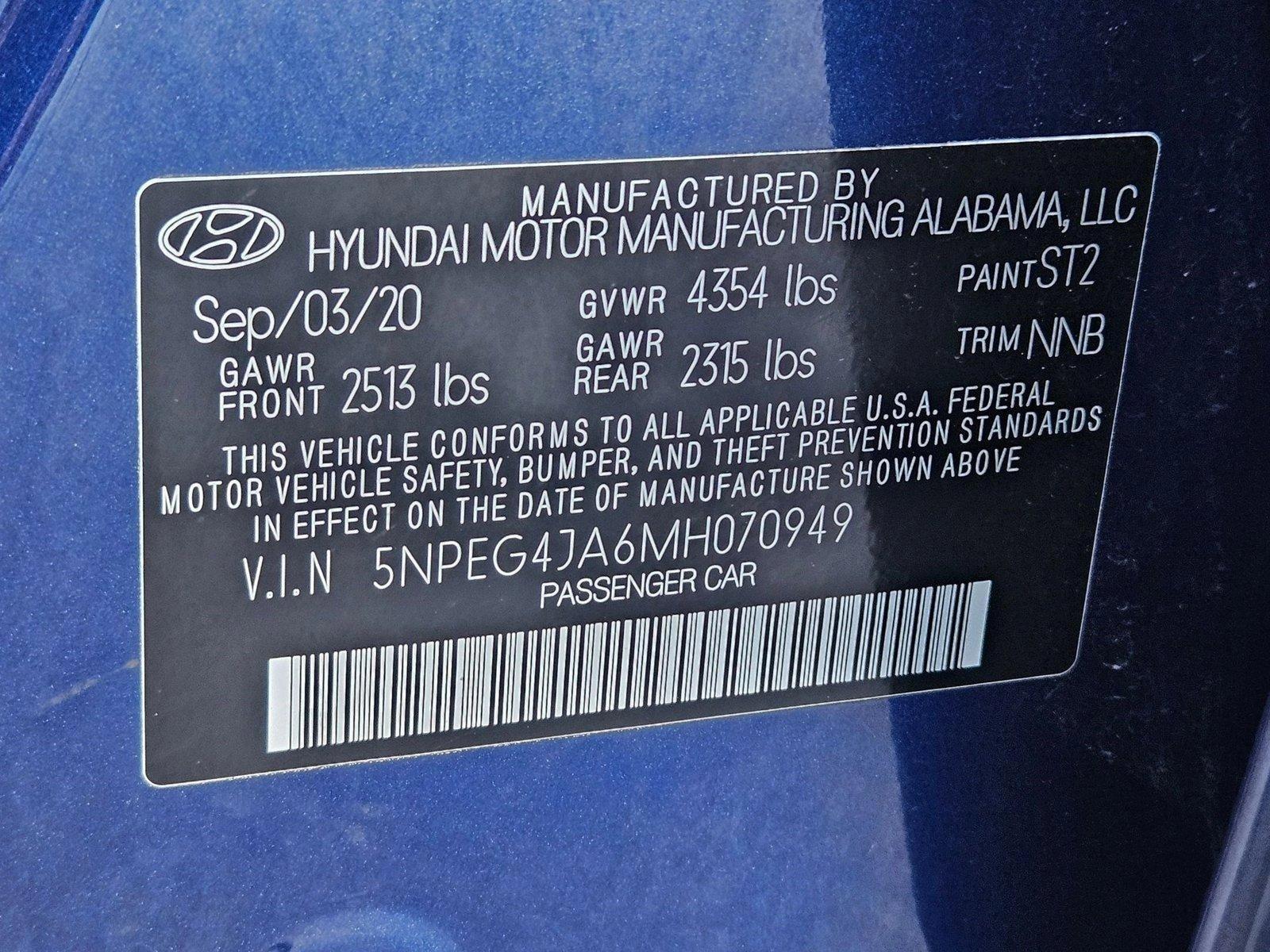 2021 Hyundai SONATA Vehicle Photo in Henderson, NV 89014