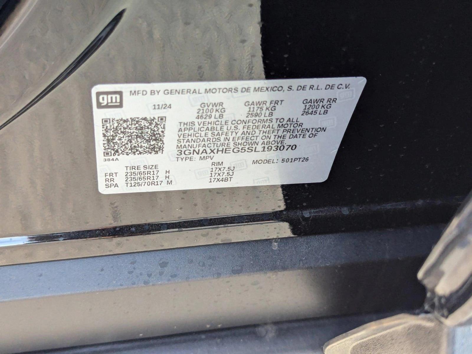 2025 Chevrolet Equinox Vehicle Photo in PEMBROKE PINES, FL 33024-6534