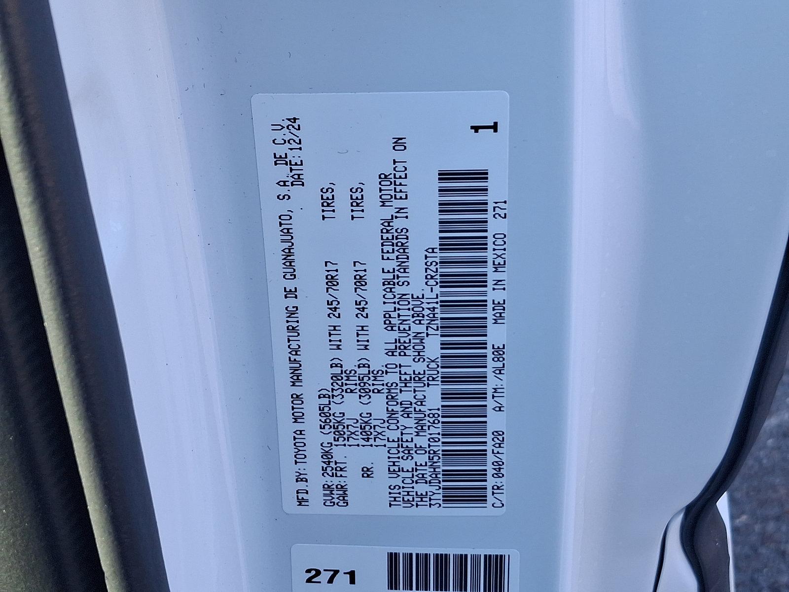 2024 Toyota Tacoma 2WD Vehicle Photo in Trevose, PA 19053