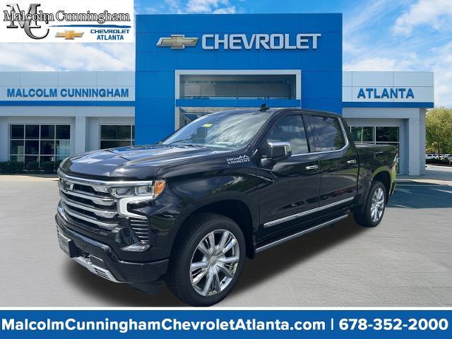 Black 2025 Chevrolet Silverado 1500 High Country Crew Cab 4WD Pickup Truck Four-Wheel Drive Automatic