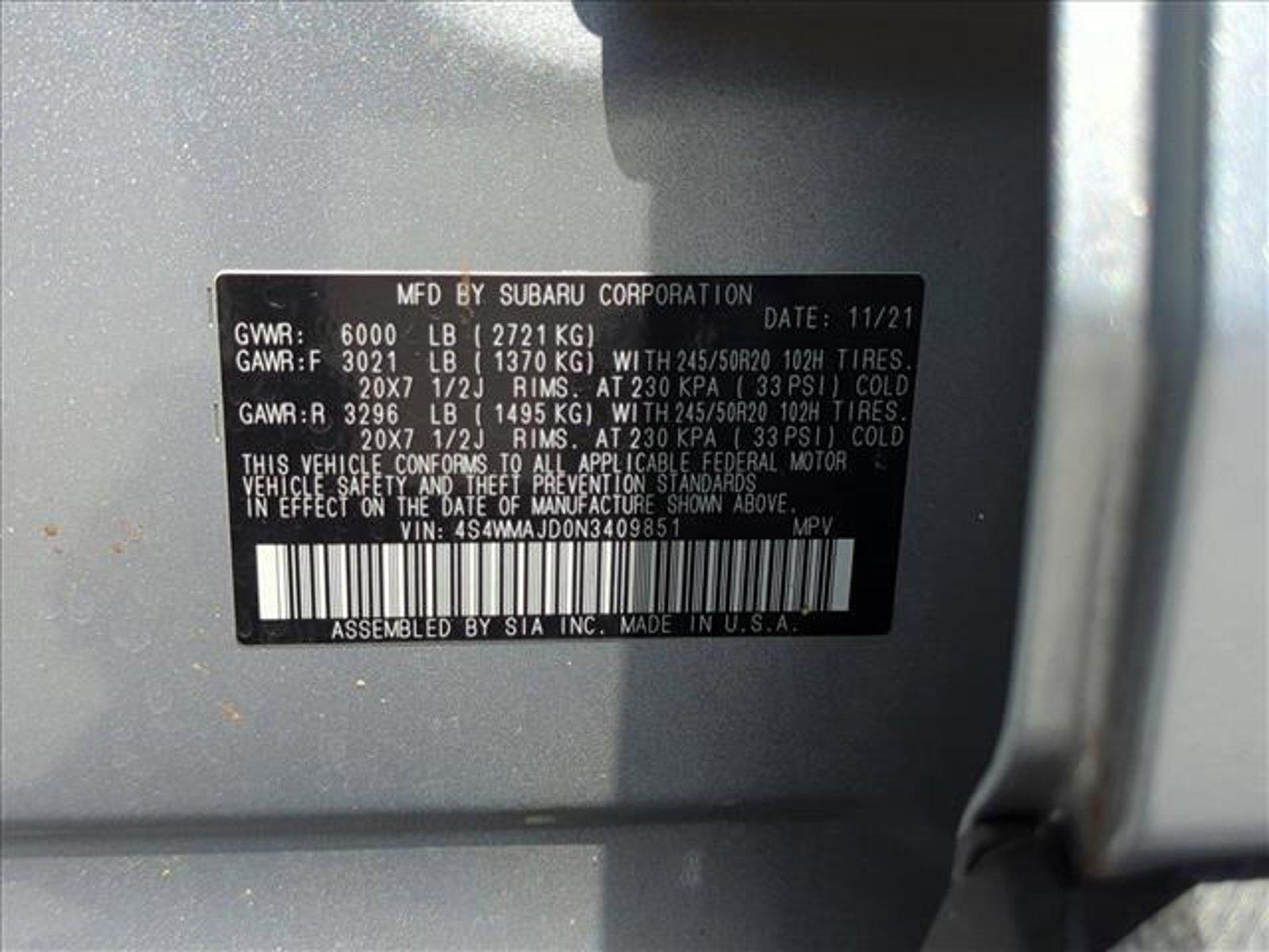 2022 Subaru Ascent Vehicle Photo in CLEARWATER, FL 33764-7163