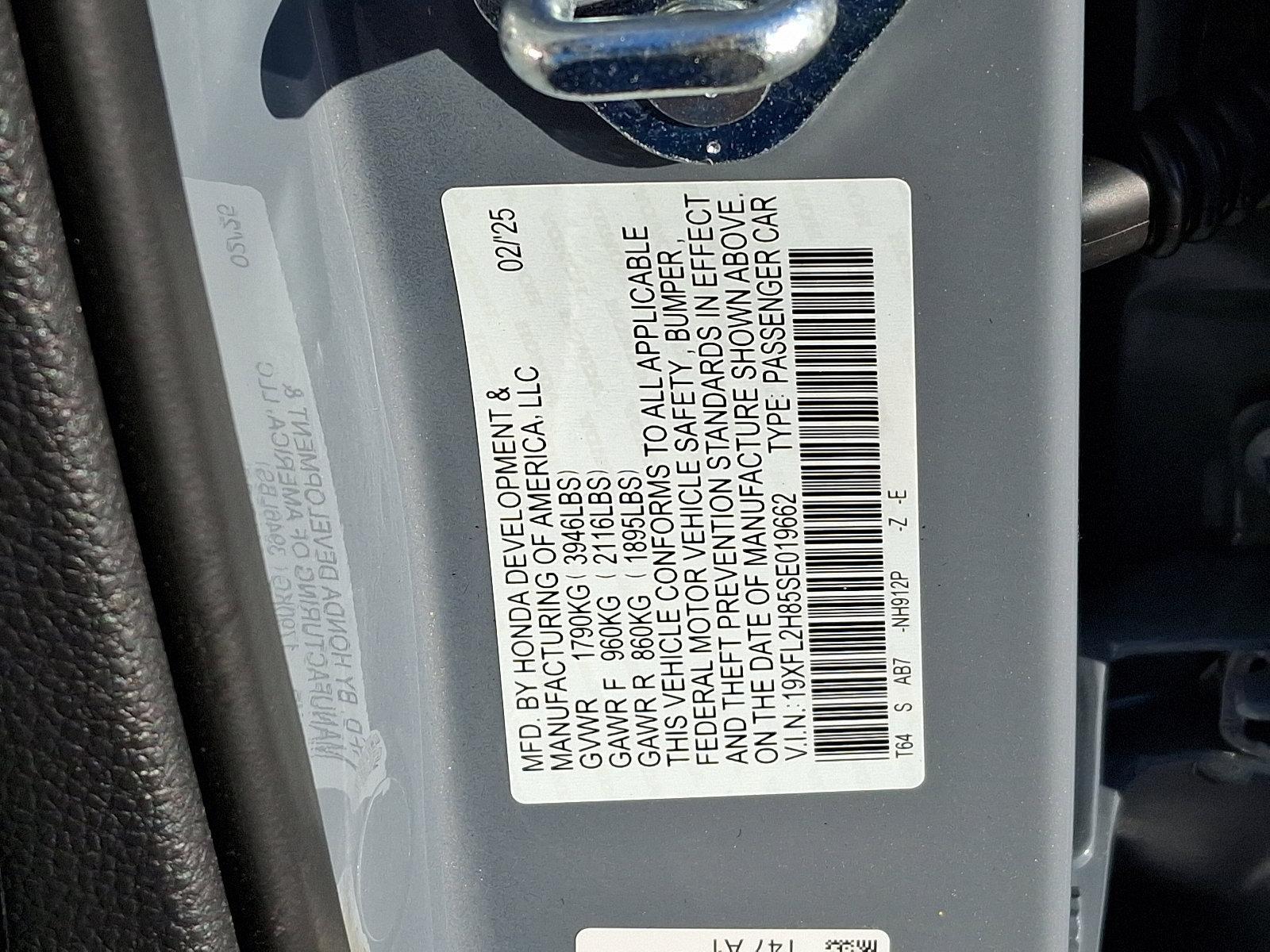 2025 Honda Civic Hatchback Vehicle Photo in Harrisburg, PA 17111