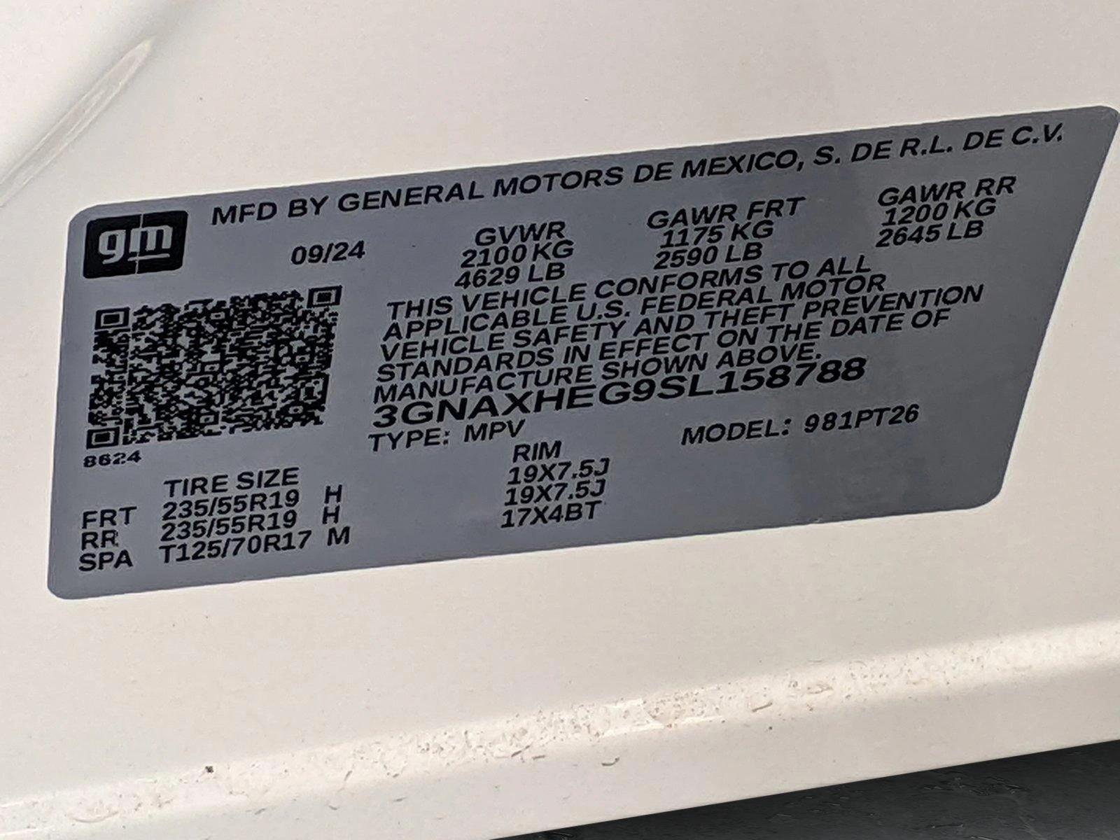 2025 Chevrolet Equinox Vehicle Photo in PEMBROKE PINES, FL 33024-6534