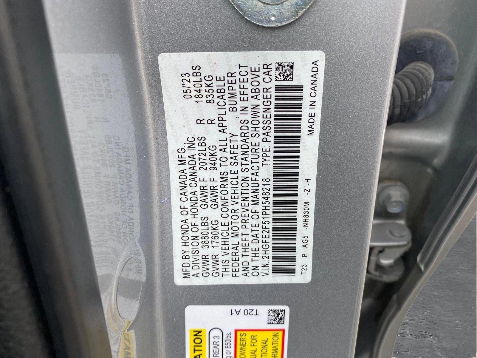 2023 Honda Civic Sedan Vehicle Photo in Corpus Christi, TX 78415