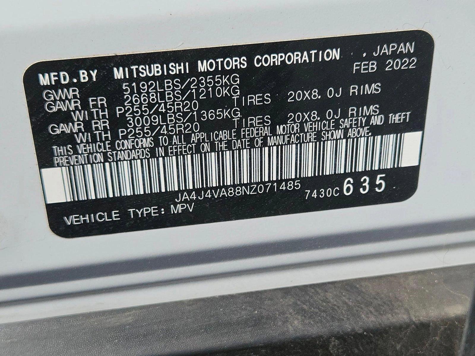 2022 Mitsubishi Outlander Vehicle Photo in GILBERT, AZ 85297-0446