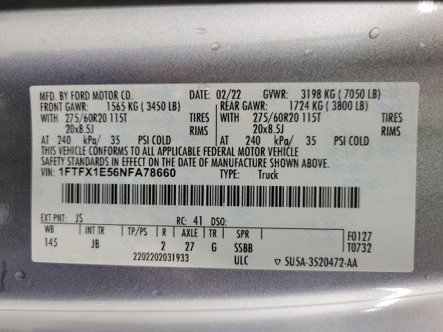 2022 Ford F-150 Vehicle Photo in APPLETON, WI 54914-4656