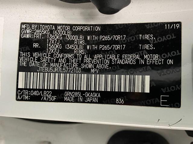 2020 Toyota 4Runner Vehicle Photo in APPLETON, WI 54914-4656
