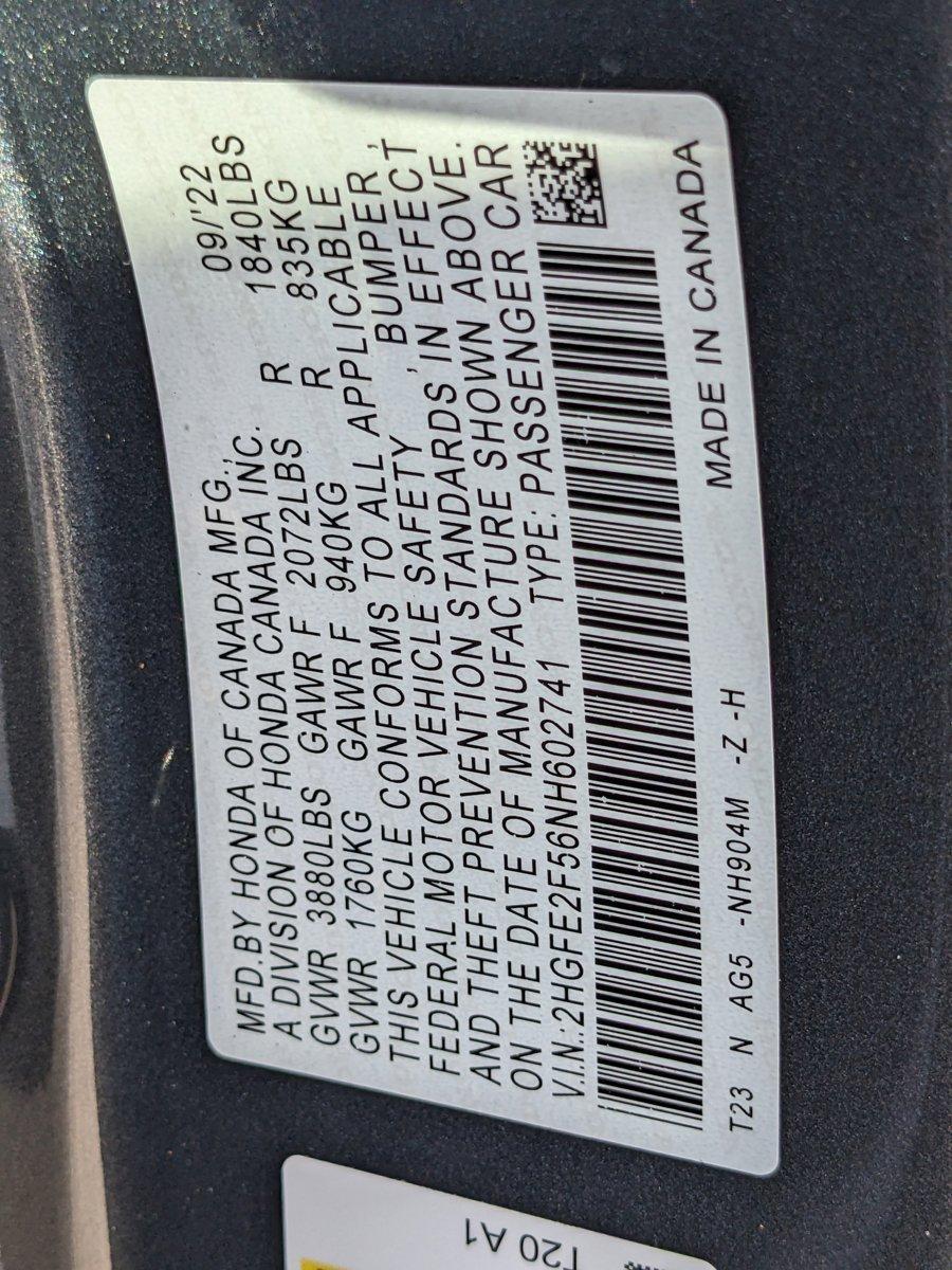 2022 Honda Civic Sedan Vehicle Photo in MIAMI, FL 33172-3015