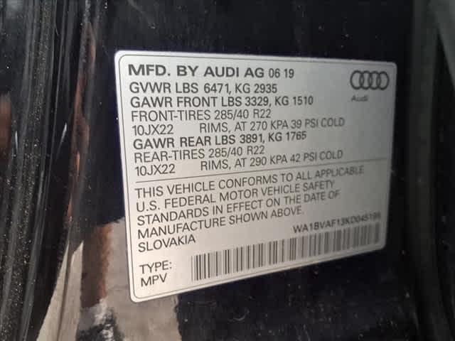 2019 Audi Q8 Vehicle Photo in San Antonio, TX 78230-1001