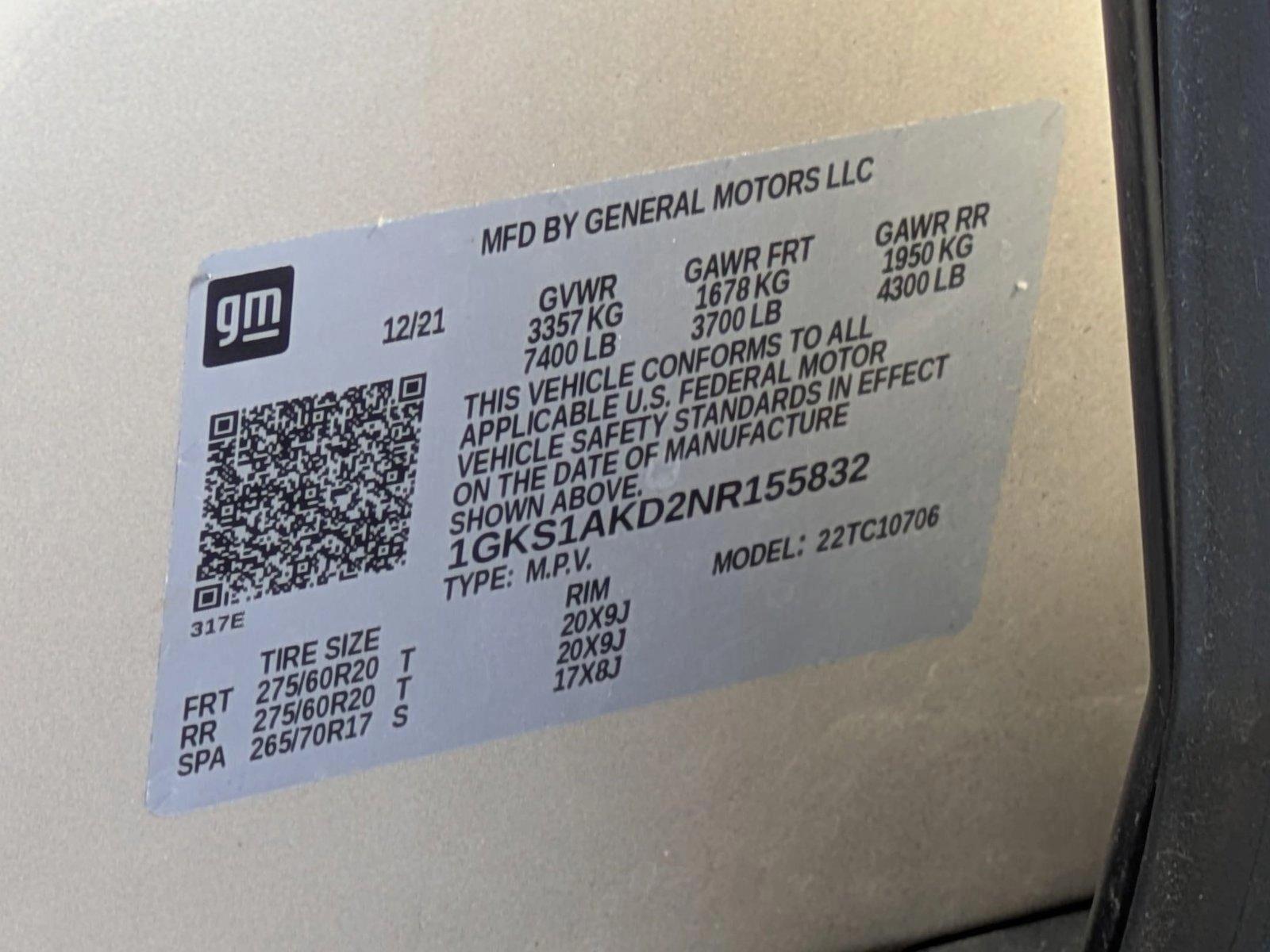 2022 GMC Yukon Vehicle Photo in CLEARWATER, FL 33764-7163