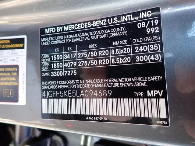 2020 Mercedes-Benz GLS Vehicle Photo in ZELIENOPLE, PA 16063-2910