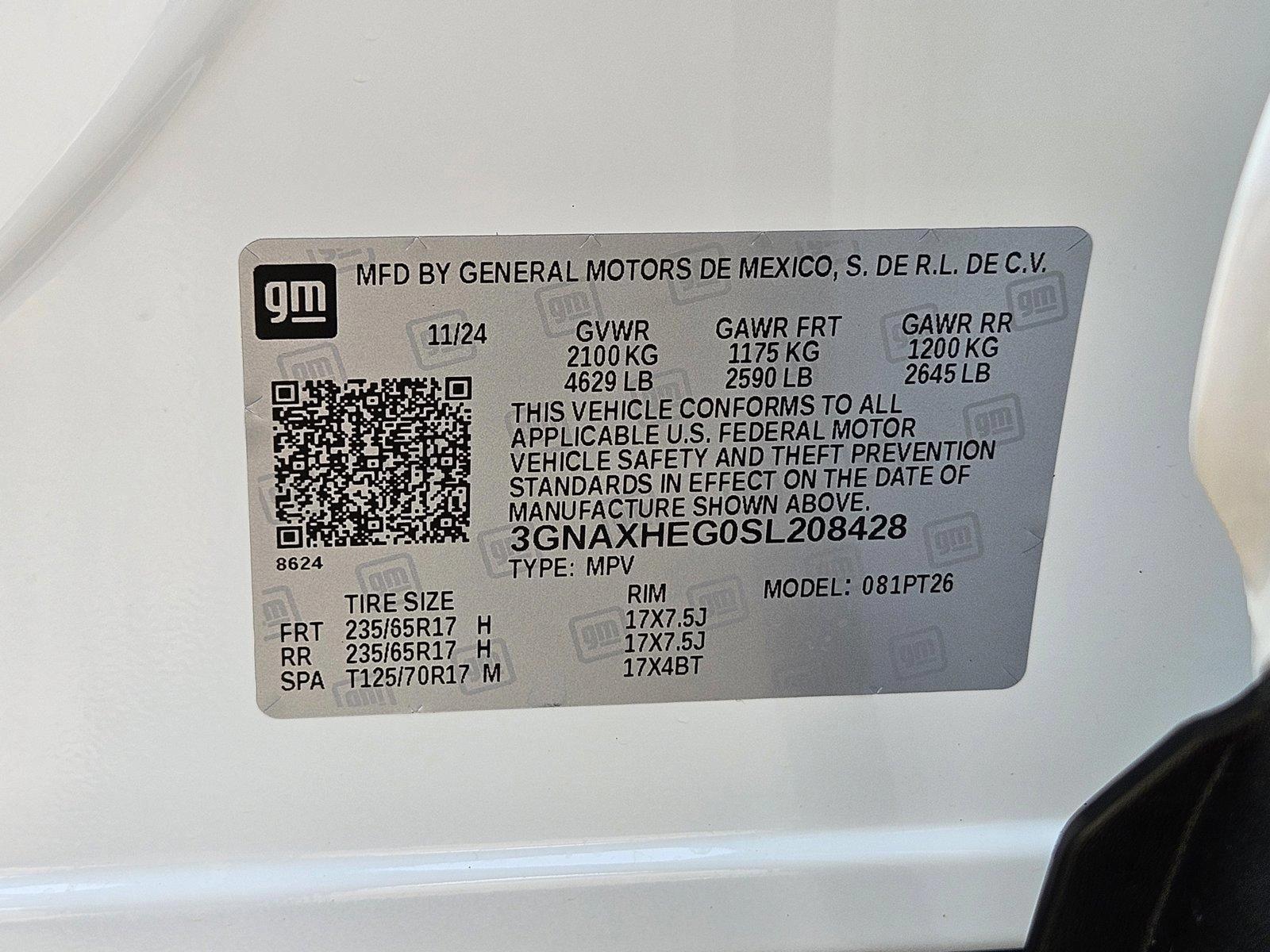 2025 Chevrolet Equinox Vehicle Photo in WACO, TX 76710-2592