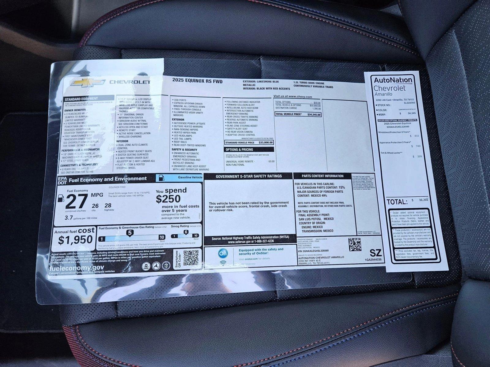 2025 Chevrolet Equinox Vehicle Photo in AMARILLO, TX 79103-4111