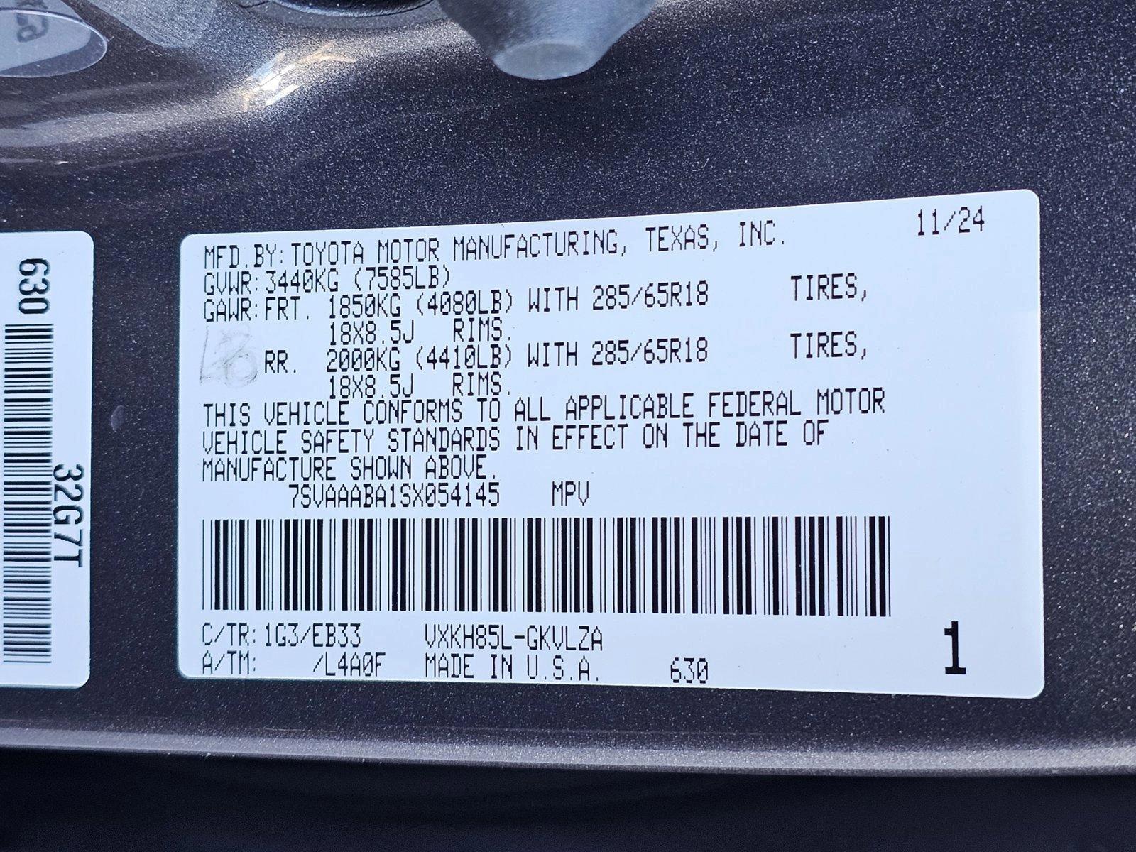 2025 Toyota Sequoia Vehicle Photo in Pembroke Pines , FL 33027