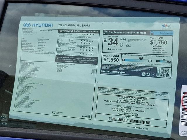 2025 Hyundai ELANTRA Vehicle Photo in Philadelphia, PA 19116