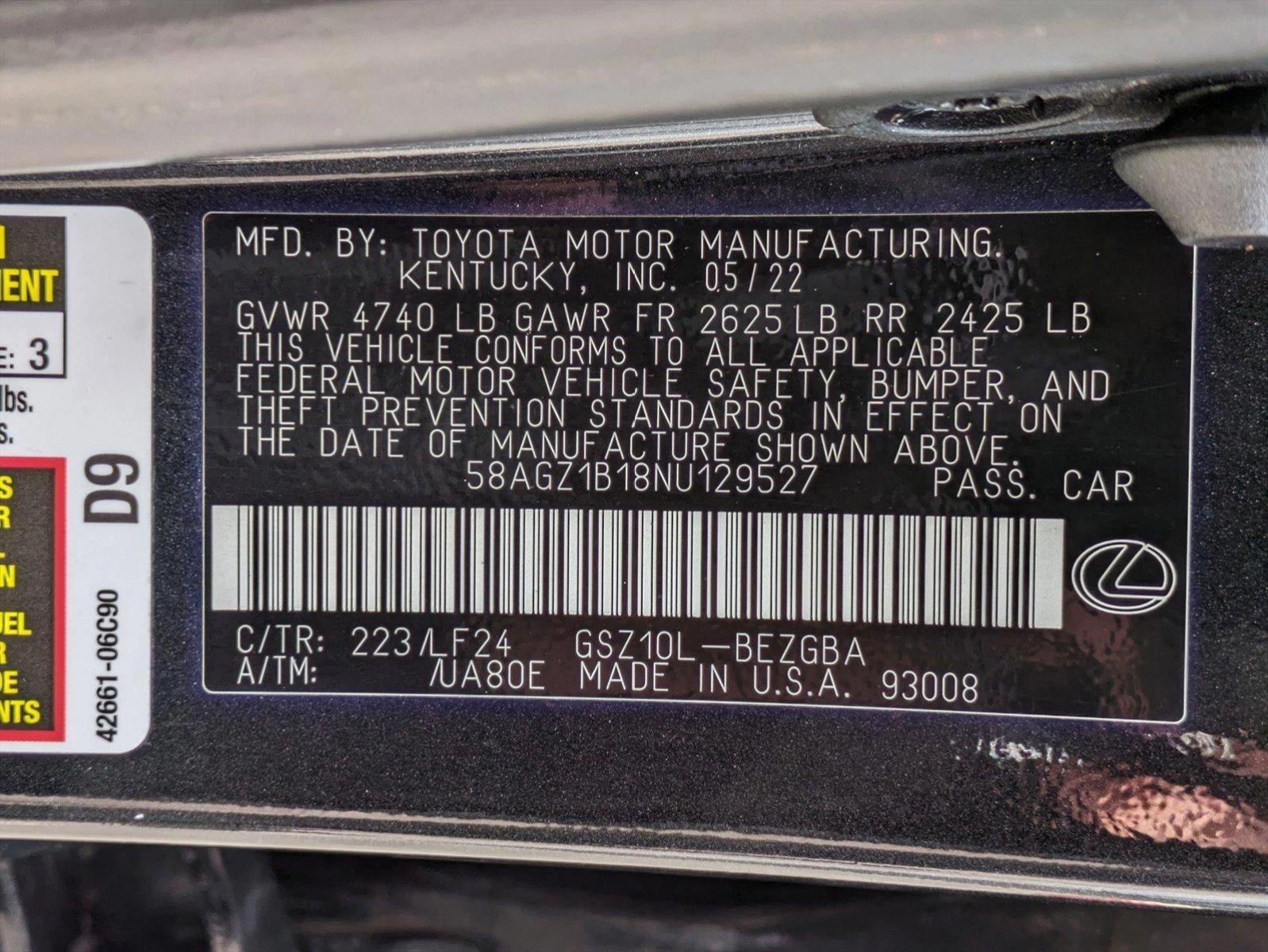 2022 Lexus ES 350 Vehicle Photo in Las Vegas, NV 89149