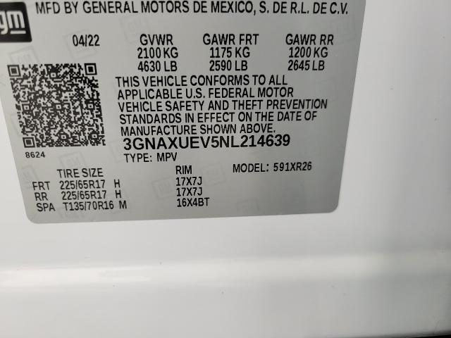 2022 Chevrolet Equinox Vehicle Photo in APPLETON, WI 54914-4656