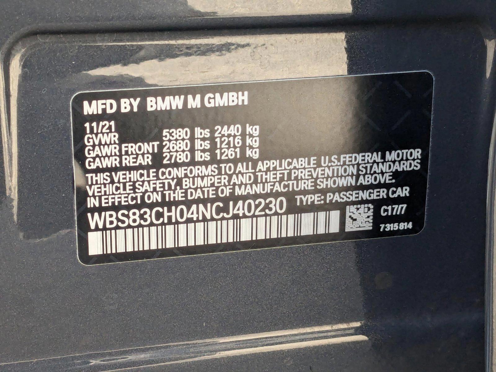 2022 BMW M5 Vehicle Photo in Towson, MD 21204