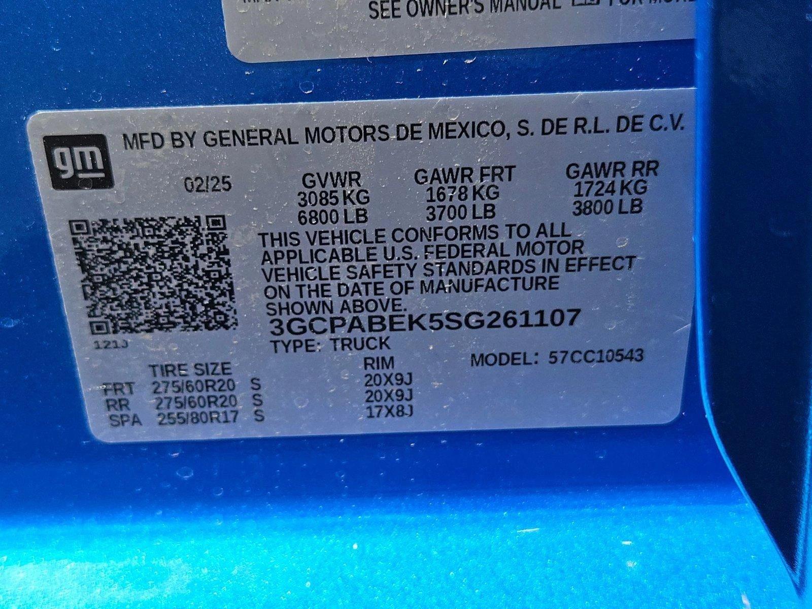 2025 Chevrolet Silverado 1500 Vehicle Photo in GILBERT, AZ 85297-0446