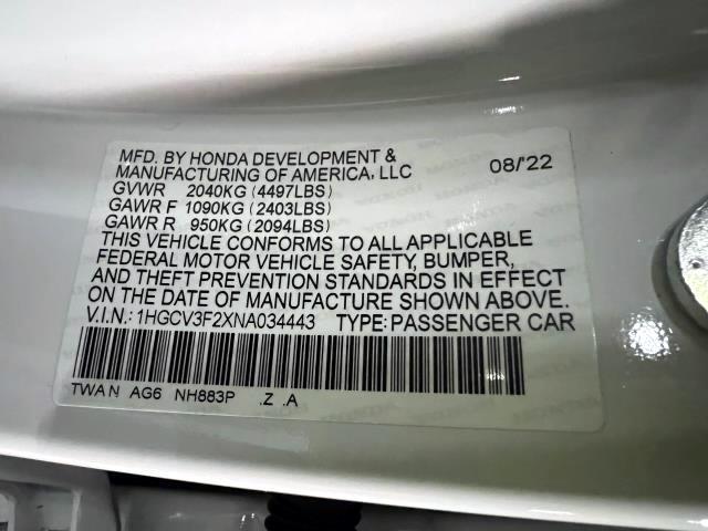 2022 Honda Accord Hybrid Vehicle Photo in Roslyn, NY 11576