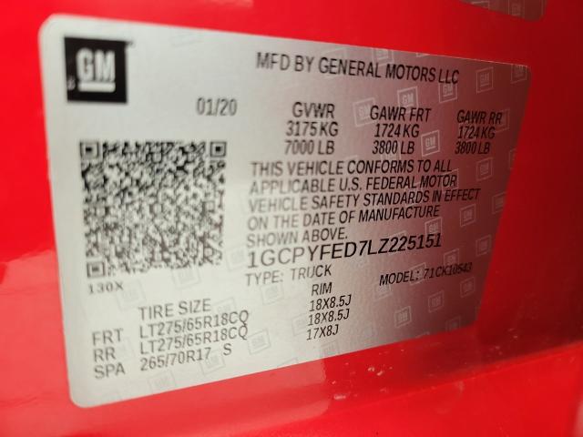2020 Chevrolet Silverado 1500 Vehicle Photo in NEENAH, WI 54956-2243