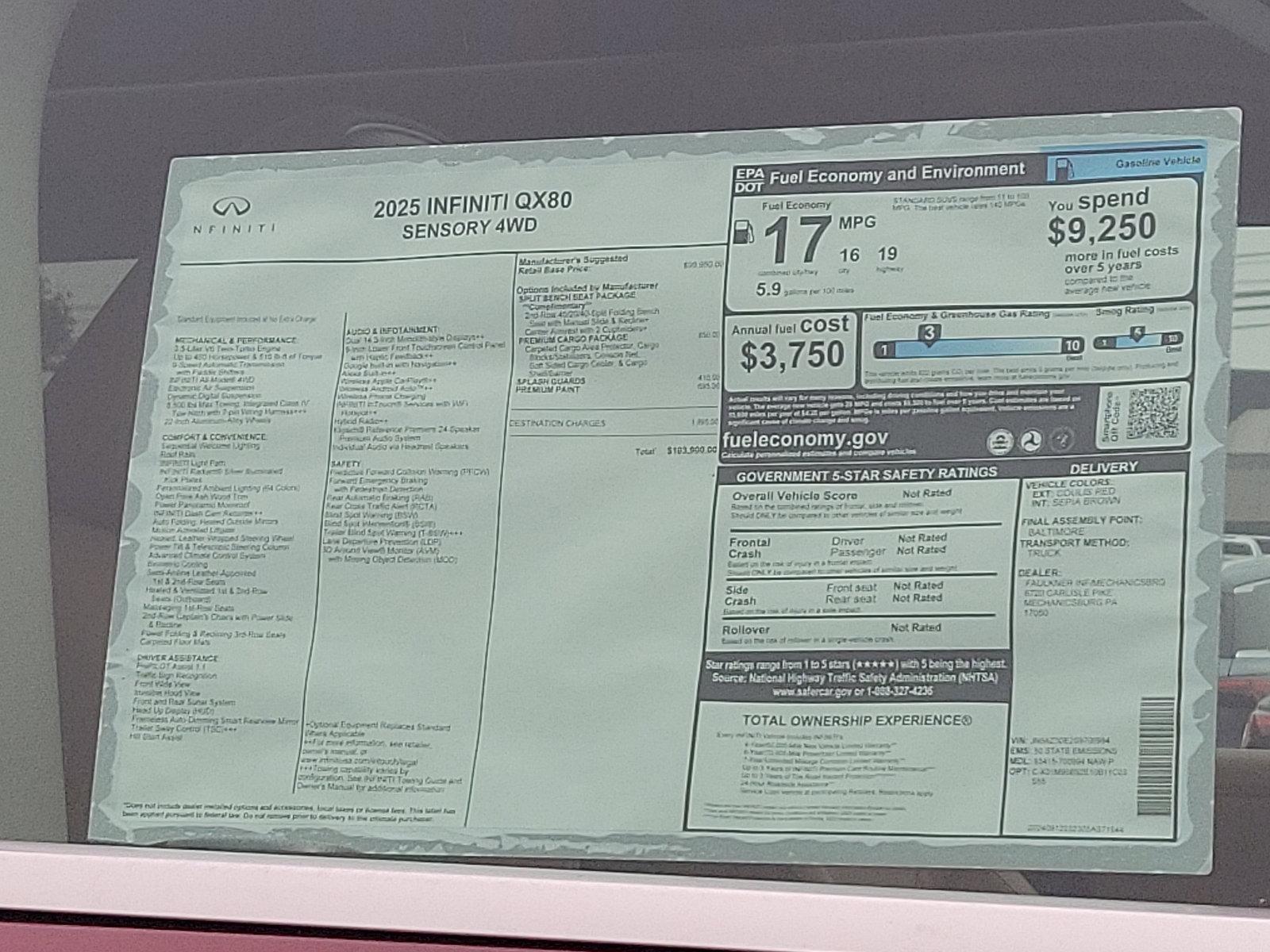 2025 INFINITI QX80 Vehicle Photo in Mechanicsburg, PA 17050
