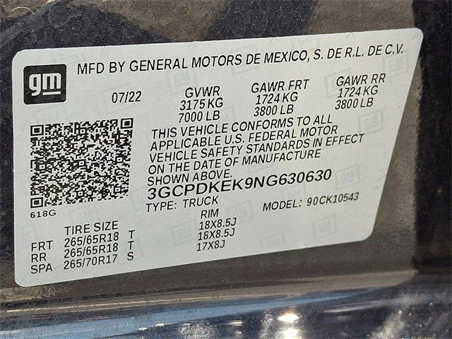 2022 Chevrolet Silverado 1500 Vehicle Photo in LANCASTER, PA 17601-0000