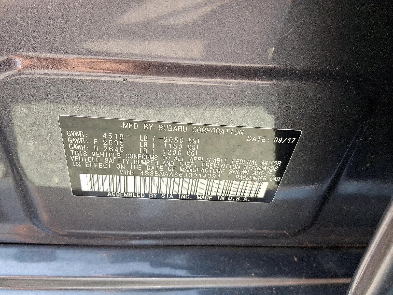 2018 Subaru Legacy Vehicle Photo in Harrisburg, PA 17111