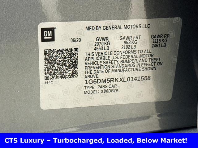 2020 Cadillac CT5 Vehicle Photo in EVERETT, WA 98203-5662
