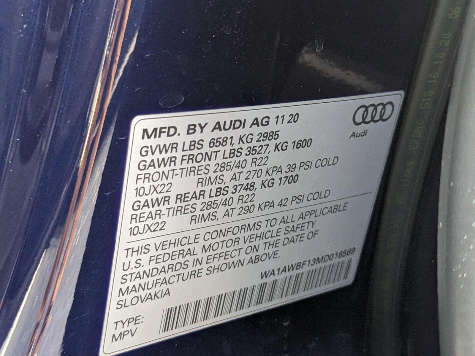 2021 Audi SQ8 Vehicle Photo in Tampa, FL 33614