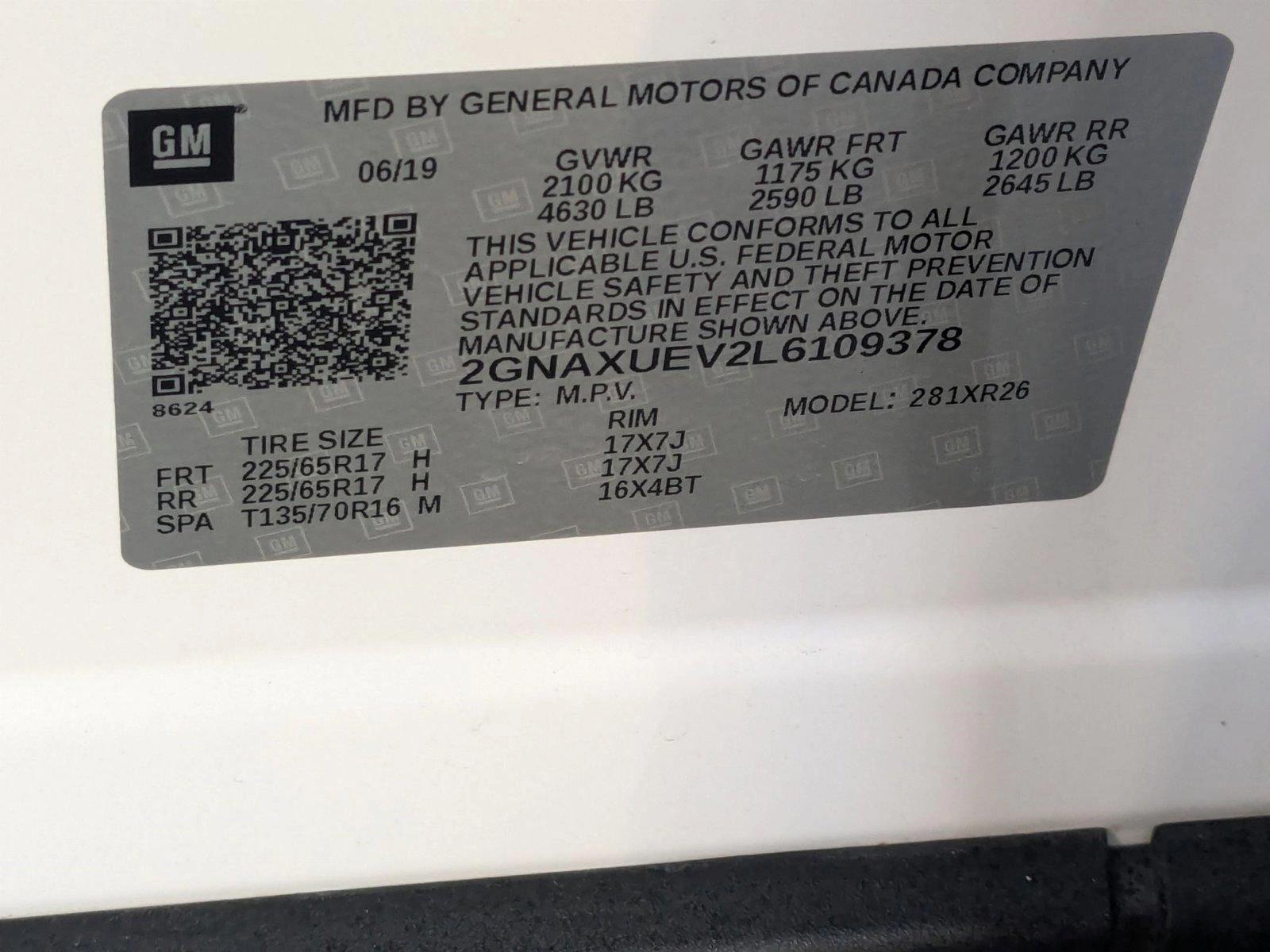 2020 Chevrolet Equinox Vehicle Photo in MIAMI, FL 33134-2699