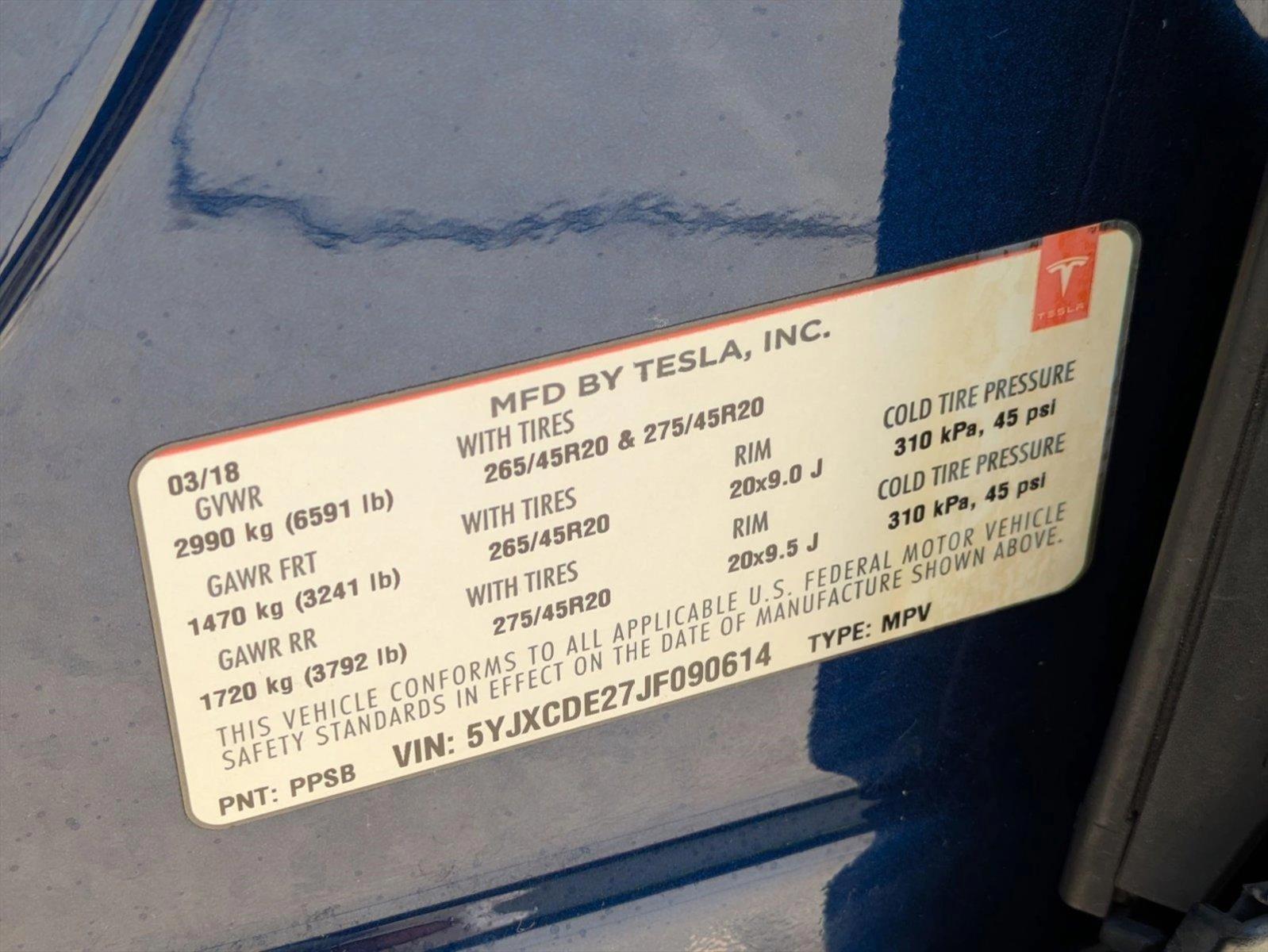 2018 Tesla Model X Vehicle Photo in Tustin, CA 92782