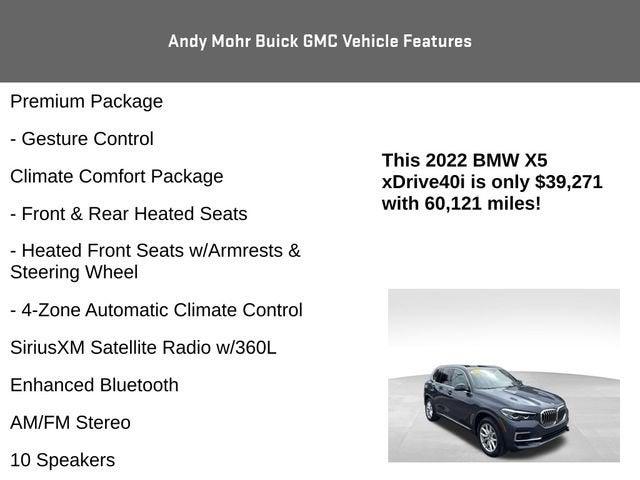 2022 BMW X5 xDrive40i Vehicle Photo in Fishers, IN 46038