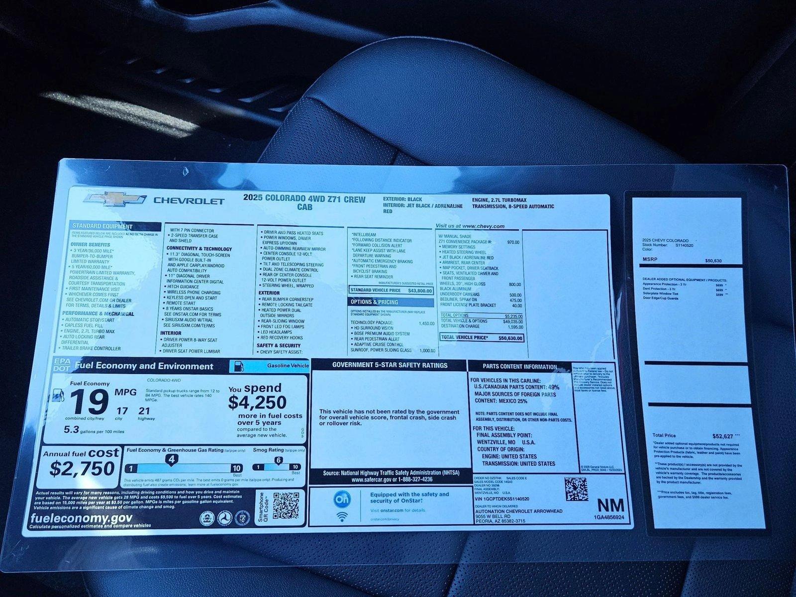 2025 Chevrolet Colorado Vehicle Photo in PEORIA, AZ 85382-3715