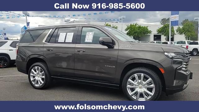 Used 2021 Chevrolet Tahoe High Country with VIN 1GNSCTKL0MR184907 for sale in Folsom, CA