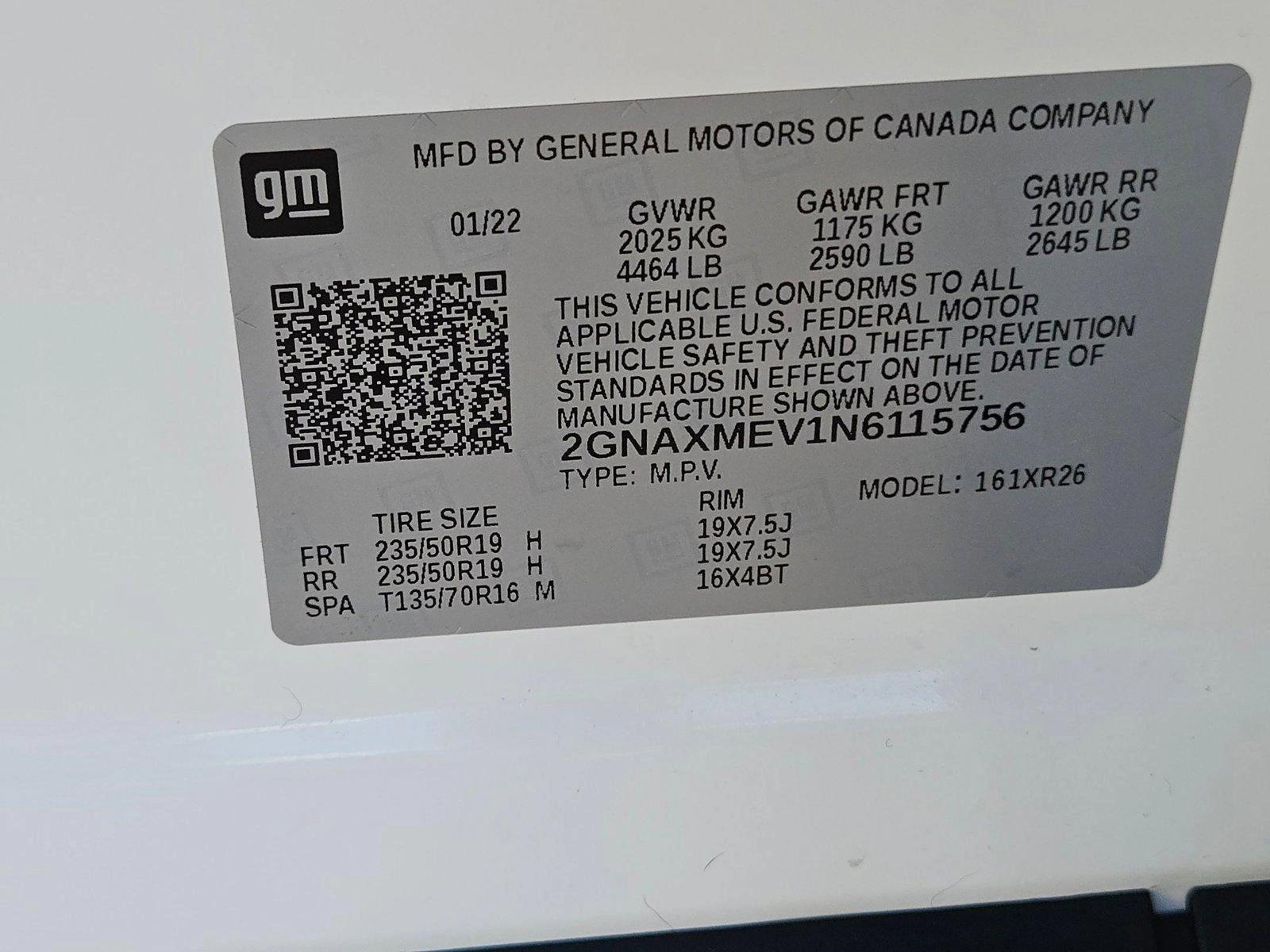 2022 Chevrolet Equinox Vehicle Photo in MESA, AZ 85206-4395