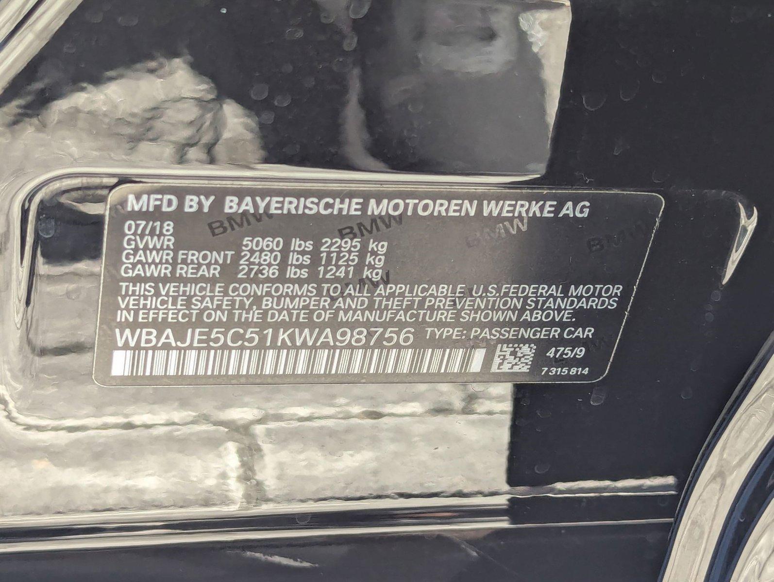 2019 BMW 540i Vehicle Photo in Delray Beach, FL 33444