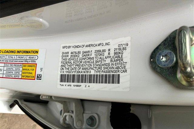 2019 Honda Accord Sedan Vehicle Photo in TOPEKA, KS 66609-0000