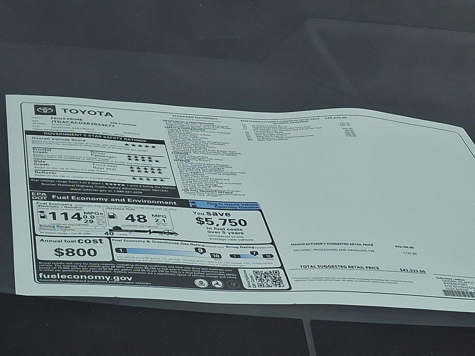 2024 Toyota Prius Prime Vehicle Photo in Harrisburg, PA 17111