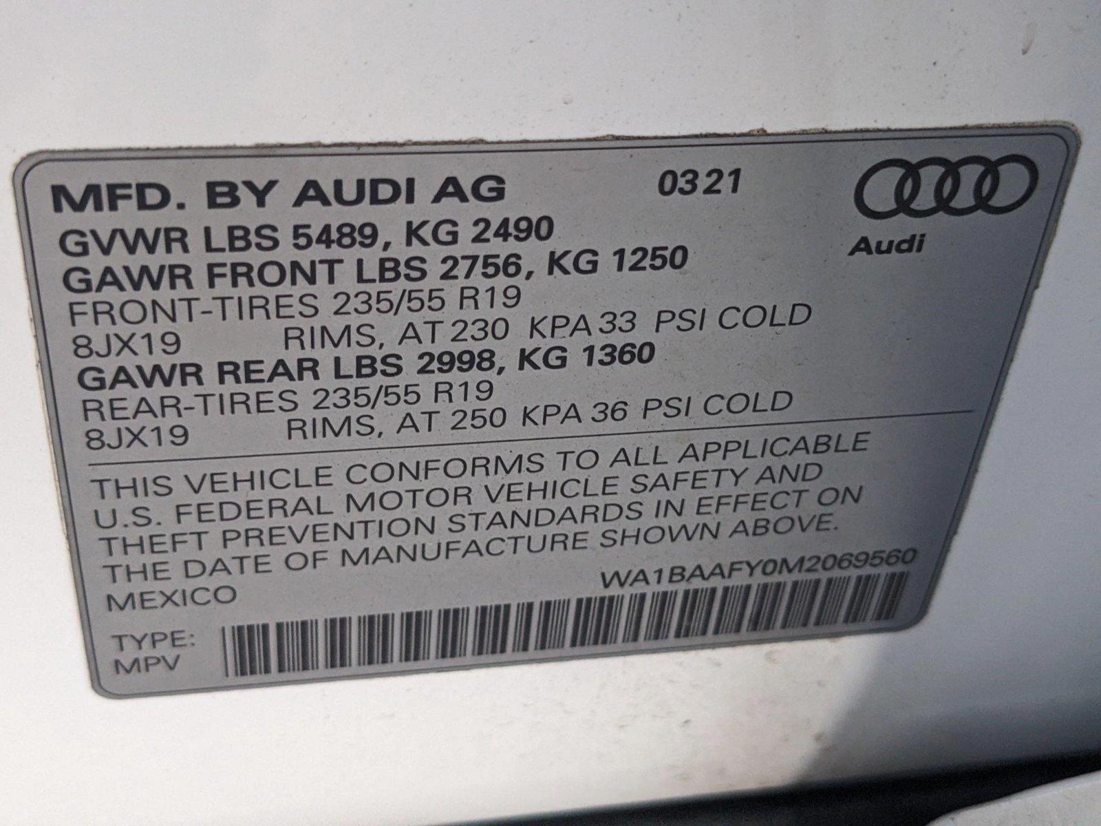 2021 Audi Q5 Vehicle Photo in WEST PALM BEACH, FL 33407-3296