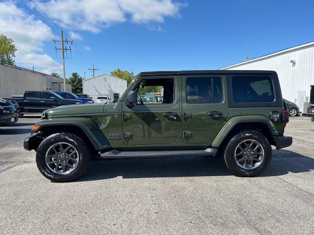 Used 2021 Jeep Wrangler Unlimited 80TH with VIN 1C4HJXDG8MW607203 for sale in North Vernon, IN