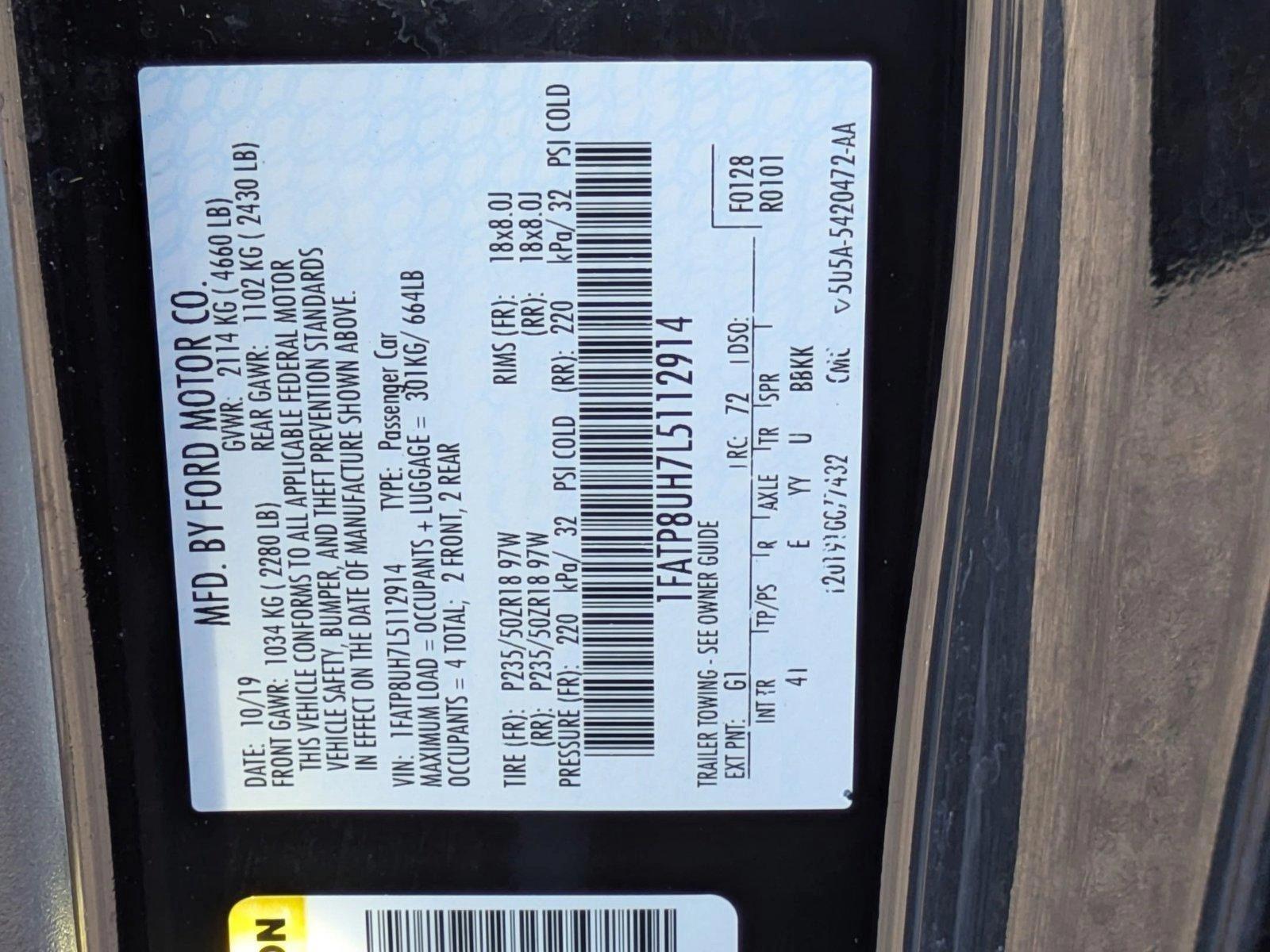 2020 Ford Mustang Vehicle Photo in Margate, FL 33063