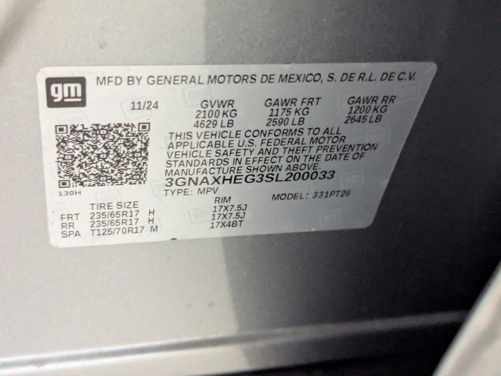 2025 Chevrolet Equinox Vehicle Photo in PEMBROKE PINES, FL 33024-6534