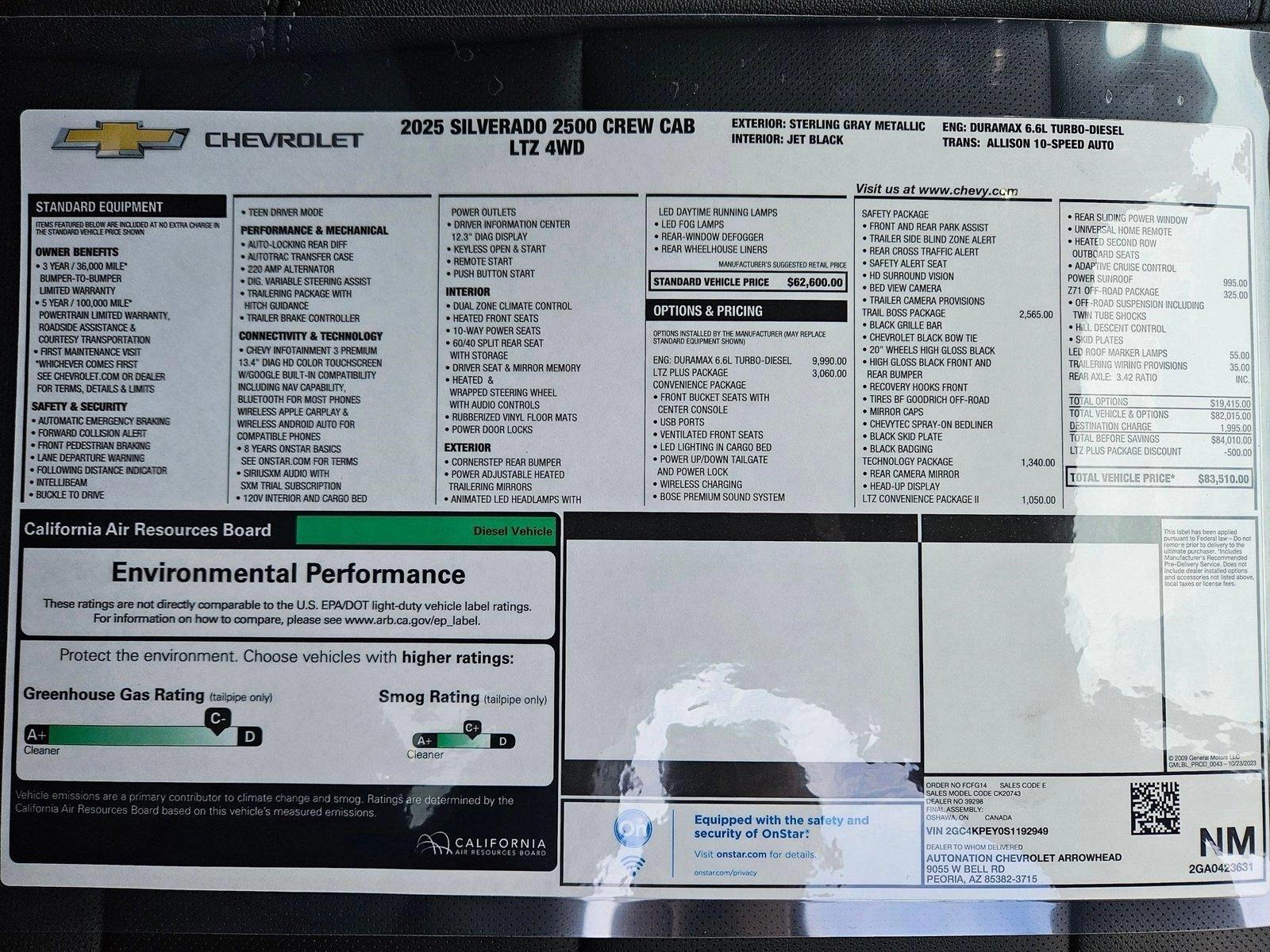 2025 Chevrolet Silverado 2500 HD Vehicle Photo in PEORIA, AZ 85382-3715