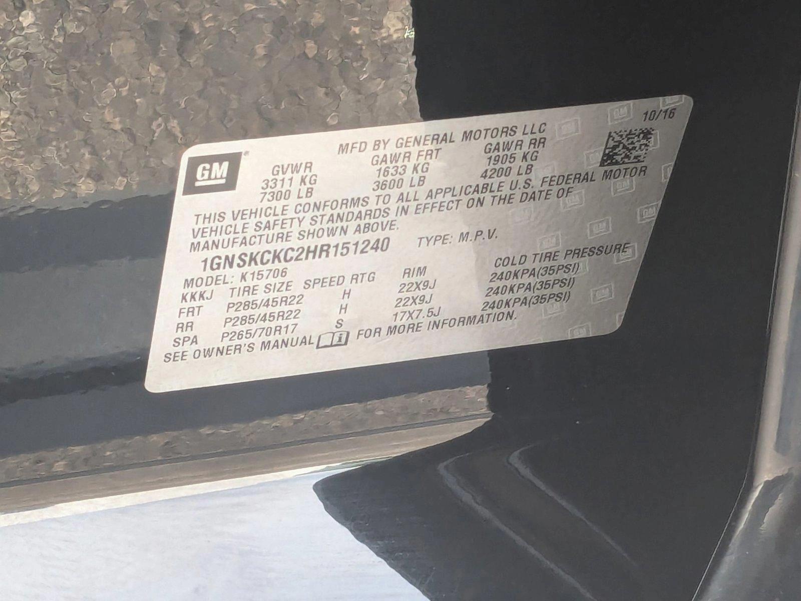 2017 Chevrolet Tahoe Vehicle Photo in Cockeysville, MD 21030-2508