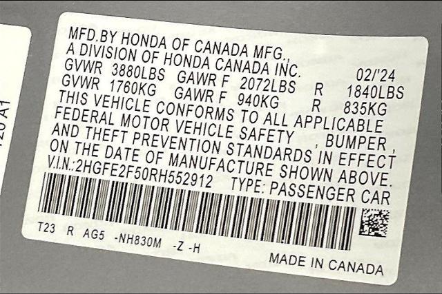 2024 Honda Civic Sedan Vehicle Photo in Grapevine, TX 76051
