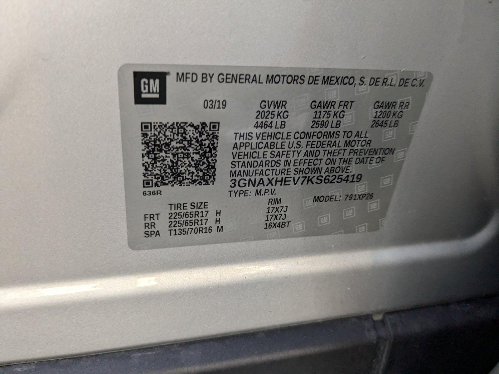 2019 Chevrolet Equinox Vehicle Photo in MIAMI, FL 33134-2699