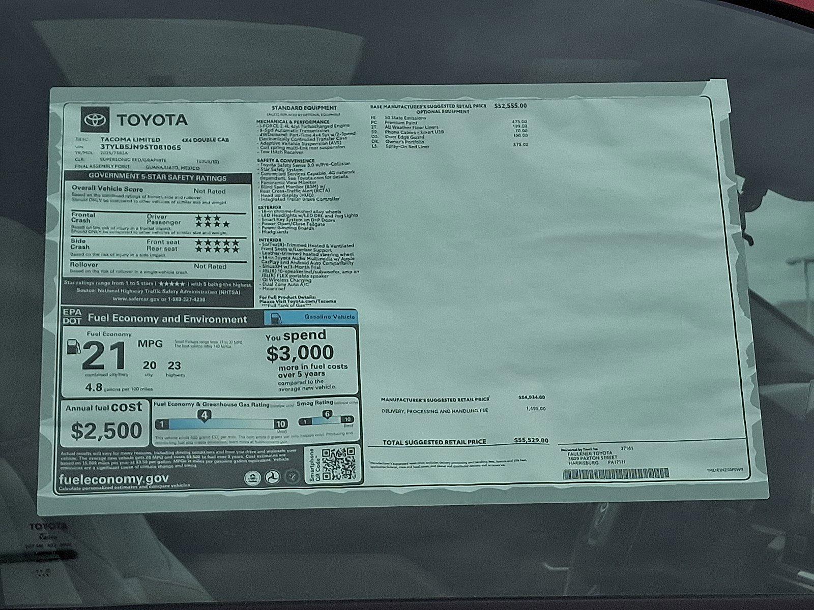 2025 Toyota Tacoma 4WD Vehicle Photo in Harrisburg, PA 17111